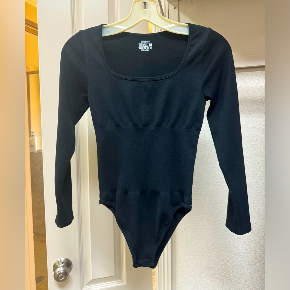 Black bodysuit with shape wear size small.